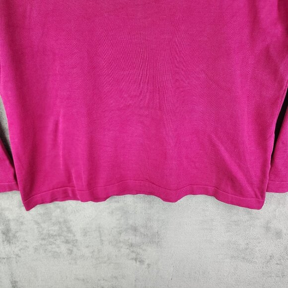 Womens Pink Jones New York Collection Blouse Top Silk Blend Long Sleeve Size XL - Picture 3 of 12